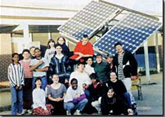 
Students at Ferry Pass Middle School in Pensacola, Florida, learn about the sun's power with their mobile, solar-powered generator.
